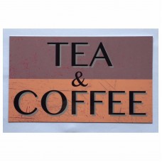 Tea & Coffee Sign Tin/Plastic Rustic Wall Plaque Vintage Antique Business Cafe    292156135089